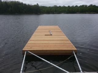 8ft x 30ft Floating Pontoon Dock in Muskoka with Strong Arms.jpg